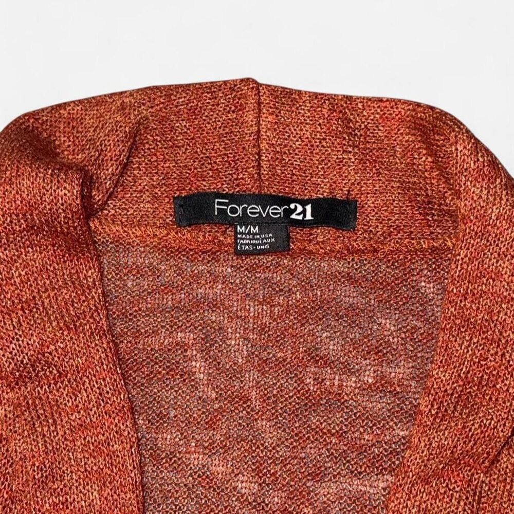 Burnt Orange Forever 21 Lightweight Cardigan, Size Medium - Picture 2 of 7